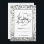 Elegant 18th Birthday Silver Glitter Lights Kaart<br><div class="desc">Elegant 18e verjaardag Silver Glitter Confetti & Lichten nodigt sjabloon uit.</div>
