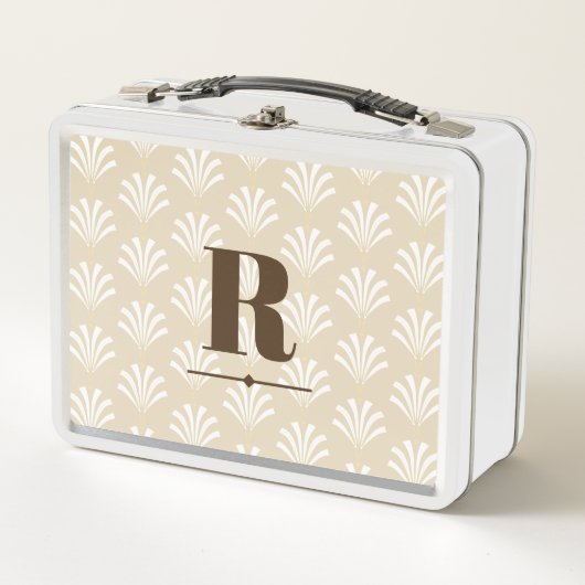 Elegant 1920s Art Deco Palmettos | Monogram (Voorkant)