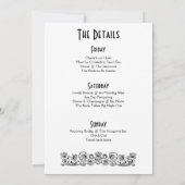 Elegant 1920s ThMED Bachelorette Party Itinerary Kaart (Achterkant)