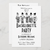 Elegant 1920s ThMED Bachelorette Party Itinerary Kaart (Voorkant / Achterkant)