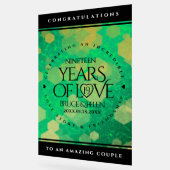 Elegant 19th Jade Wedding Jubileum Celebration Acryl Bord (Hoek)