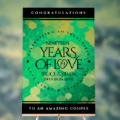 Elegant 19th Jade Wedding Jubileum Celebration Acryl Bord (Neutraal)