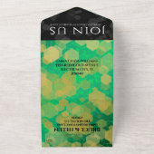 Elegant 19th Jade Wedding Jubileum Celebration All In One Uitnodiging (Buitenkant)