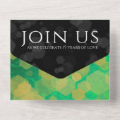 Elegant 19th Jade Wedding Jubileum Celebration All In One Uitnodiging (Achterkant)