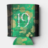 Elegant 19th Jade Wedding Jubileum Celebration Blikjeskoeler (Achterkant)