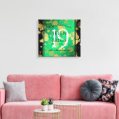 Elegant 19th Jade Wedding Jubileum Celebration Canvas Afdruk (Insitu (Woonkamer))