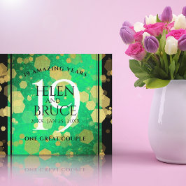 Elegant 19th Jade Wedding Jubileum Celebration Canvas Afdruk