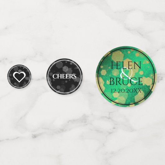 Elegant 19th Jade Wedding Jubileum Celebration Confetti (Achterkanten)