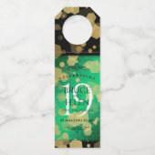 Elegant 19th Jade Wedding Jubileum Celebration Flessenhanger (Achterkant)