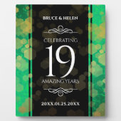 Elegant 19th Jade Wedding Jubileum Celebration Fotoplaat (Voorkant)