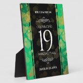 Elegant 19th Jade Wedding Jubileum Celebration Fotoplaat (Zijkant)