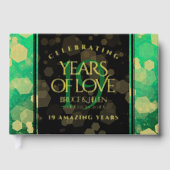 Elegant 19th Jade Wedding Jubileum Celebration Gastenboek (Voorkant)