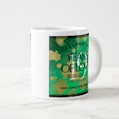 Elegant 19th Jade Wedding Jubileum Celebration Grote Koffiekop (Voorkant rechts)