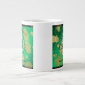 Elegant 19th Jade Wedding Jubileum Celebration Grote Koffiekop (Voorkant)