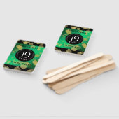 Elegant 19th Jade Wedding Jubileum Celebration Handwaaier (Niet-gemonteerd)