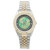 Elegant 19th Jade Wedding Jubileum Celebration Horloge (Voorkant)