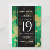 Elegant 19th Jade Wedding Jubileum Celebration Kaart (Voorkant)