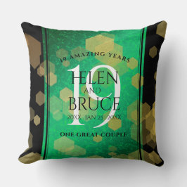 Elegant 19th Jade Wedding Jubileum Celebration Kussen