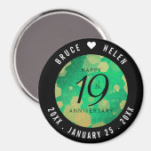 Elegant 19th Jade Wedding Jubileum Celebration Magneet (Voorkant / Achterkant)