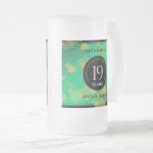 Elegant 19th Jade Wedding Jubileum Celebration Matglas Bierpul (Voorkant rechts)