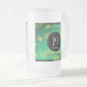 Elegant 19th Jade Wedding Jubileum Celebration Matglas Bierpul (Voorkant rechts)