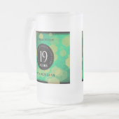 Elegant 19th Jade Wedding Jubileum Celebration Matglas Bierpul (Voorkant links)