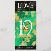 Elegant 19th Jade Wedding Jubileum Celebration Menu (Achterkant)