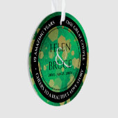 Elegant 19th Jade Wedding Jubileum Celebration Ornament (voorkant)