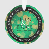 Elegant 19th Jade Wedding Jubileum Celebration Ornament (voorkant)