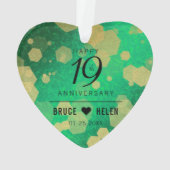 Elegant 19th Jade Wedding Jubileum Celebration Ornament (achterkant)