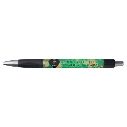 Elegant 19th Jade Wedding Jubileum Celebration Pen (Voorkant)