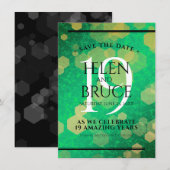 Elegant 19th Jade Wedding Jubileum Celebration Save The Date (Voorkant / Achterkant)