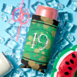 Elegant 19th Jade Wedding Jubileum Celebration Seltzer Blikjeskoeler