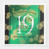 Elegant 19th Jade Wedding Jubileum Celebration Servet (Voorkant)