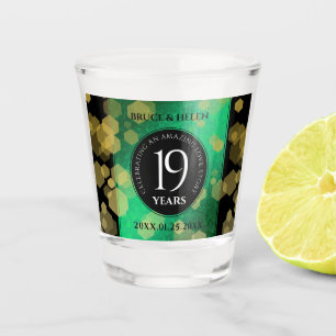 Elegant 19th Jade Wedding Jubileum Celebration Shot Glas