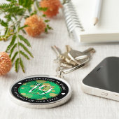 Elegant 19th Jade Wedding Jubileum Celebration Sleutelhanger (Zijkant)