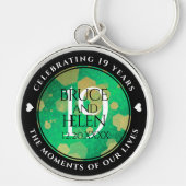 Elegant 19th Jade Wedding Jubileum Celebration Sleutelhanger (Voorkant)