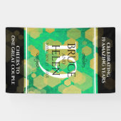 Elegant 19th Jade Wedding Jubileum Celebration Spandoek (Horizontaal)