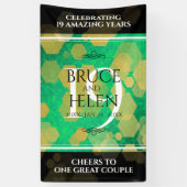 Elegant 19th Jade Wedding Jubileum Celebration Spandoek (Verticaal)