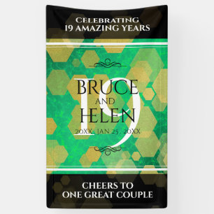 Elegant 19th Jade Wedding Jubileum Celebration Spandoek