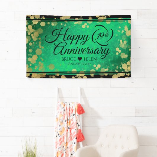 Elegant 19th Jade Wedding Jubileum Celebration Spandoek