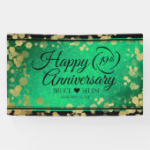 Elegant 19th Jade Wedding Jubileum Celebration Spandoek (Horizontaal)