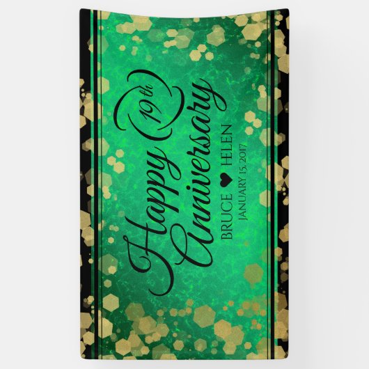 Elegant 19th Jade Wedding Jubileum Celebration Spandoek (Verticaal)