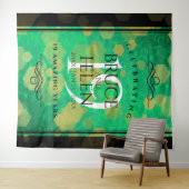 Elegant 19th Jade Wedding Jubileum Celebration Wandkleed (In Situ (horizontaal))