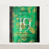 Elegant 19th Jade Wedding Jubileum Celebration Wandkleed (Voorkant)