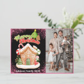 Elegant 1 Foto Modern Kerstfeest Beste Kerstman  Feestdagenkaart (Staand voorkant)