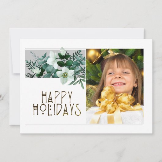 Elegant 1 Foto PRETTIGE FEESTDAGEN Kerstmis (Voorkant)