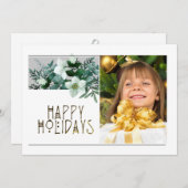 Elegant 1 Foto PRETTIGE FEESTDAGEN Kerstmis (Voorkant / Achterkant)