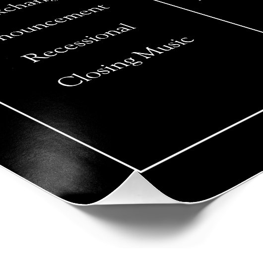 Elegant 1 Foto QR Code Krant Trouwprogramma Perfect Poster (Hoek)