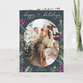 Elegant 1 foto vakantie gevouwen kaart (Voorkant)